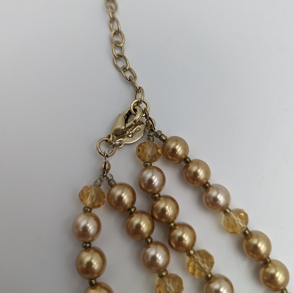 Joan Rivers MOP Gold Bead Glass Starlet Necklace - Picture 6 of 7